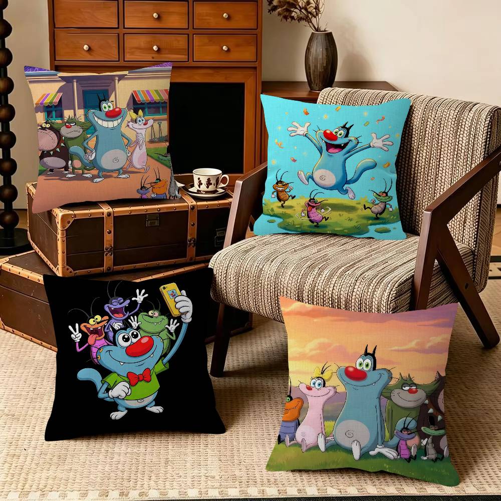 Home Textiles Inc - Oggy and the C-Cockroaches Decorative Pillowcase