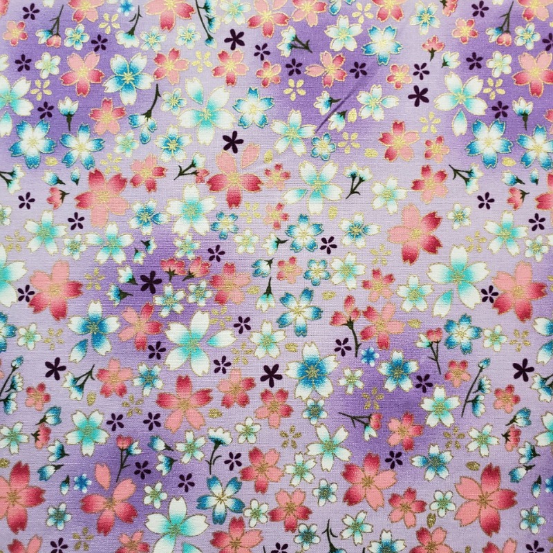 Cotton Gold Foil Printed Fabri - Japanese Home Textiles 评论和价格