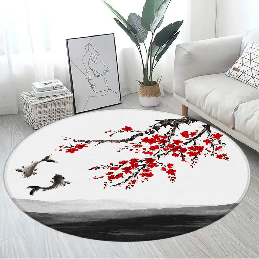 Japanese Koi & Cherry Blossom  - Japanese Home Textiles 评论和价格
