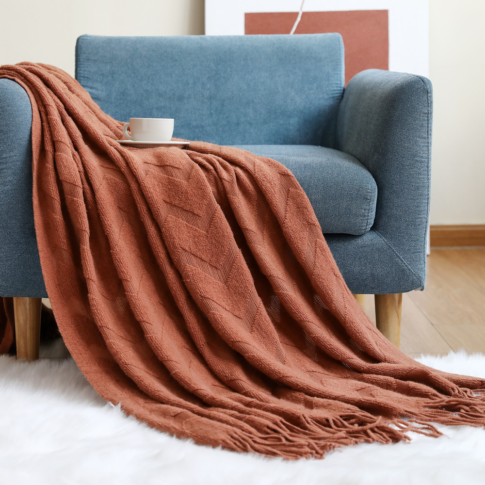 Herringbone Pattern Sofa Throw - Wool Blanket Herringbone 评论和价格