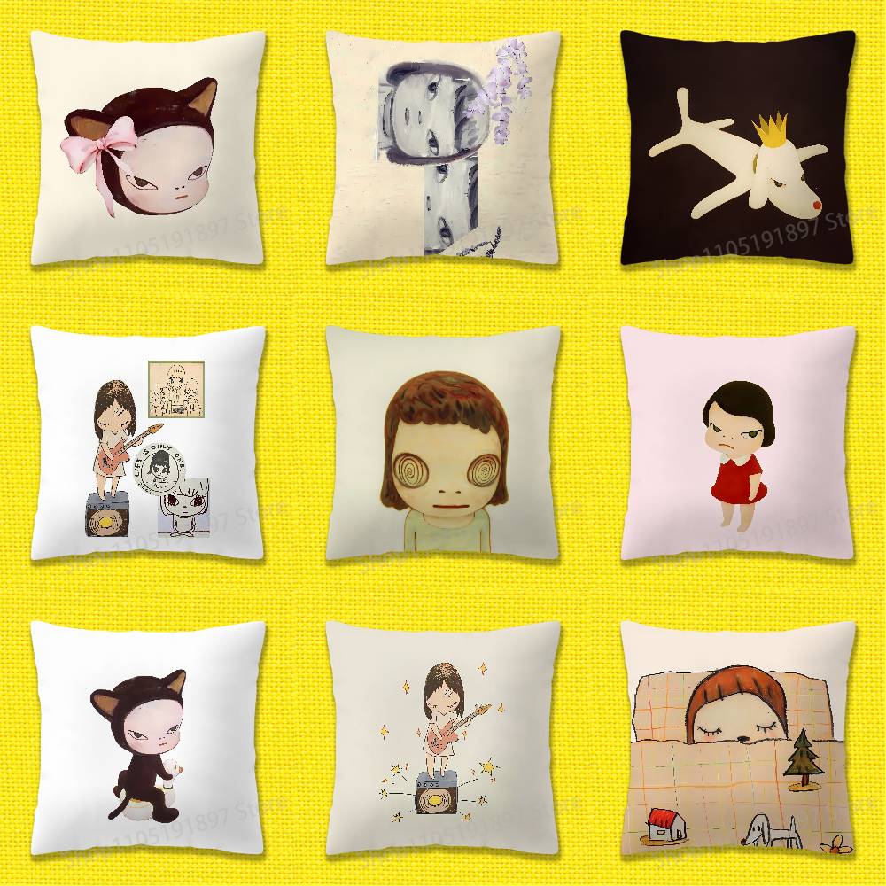 Japanese Girl Y-Yoshitomo Nara - Japanese Home Textiles 评论和价格