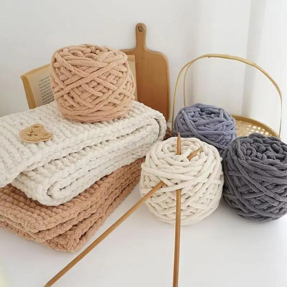 1PCS 100g Chenille Knitting Ya - Wool Blanket Herringbone 评论和价格