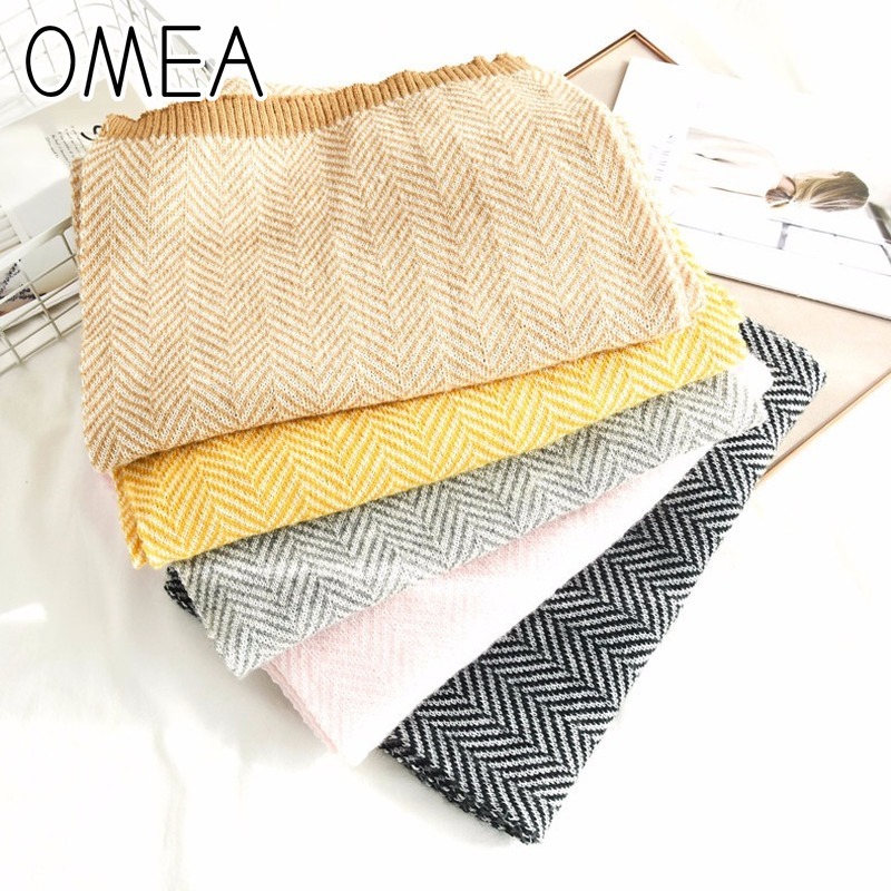 OMEA 2019 Cashmere Scarf Winte - Wool Blanket Herringbone 评论和价格