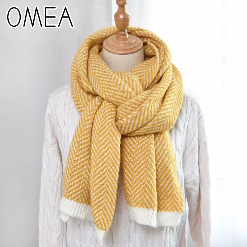 OMEA 2019 Cashmere Scarf Winte - Wool Blanket Herringbone 评论和价格