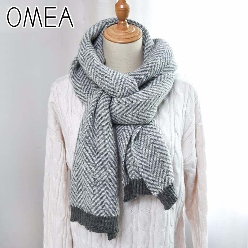 OMEA 2019 Cashmere Scarf Winte - Wool Blanket Herringbone 评论和价格