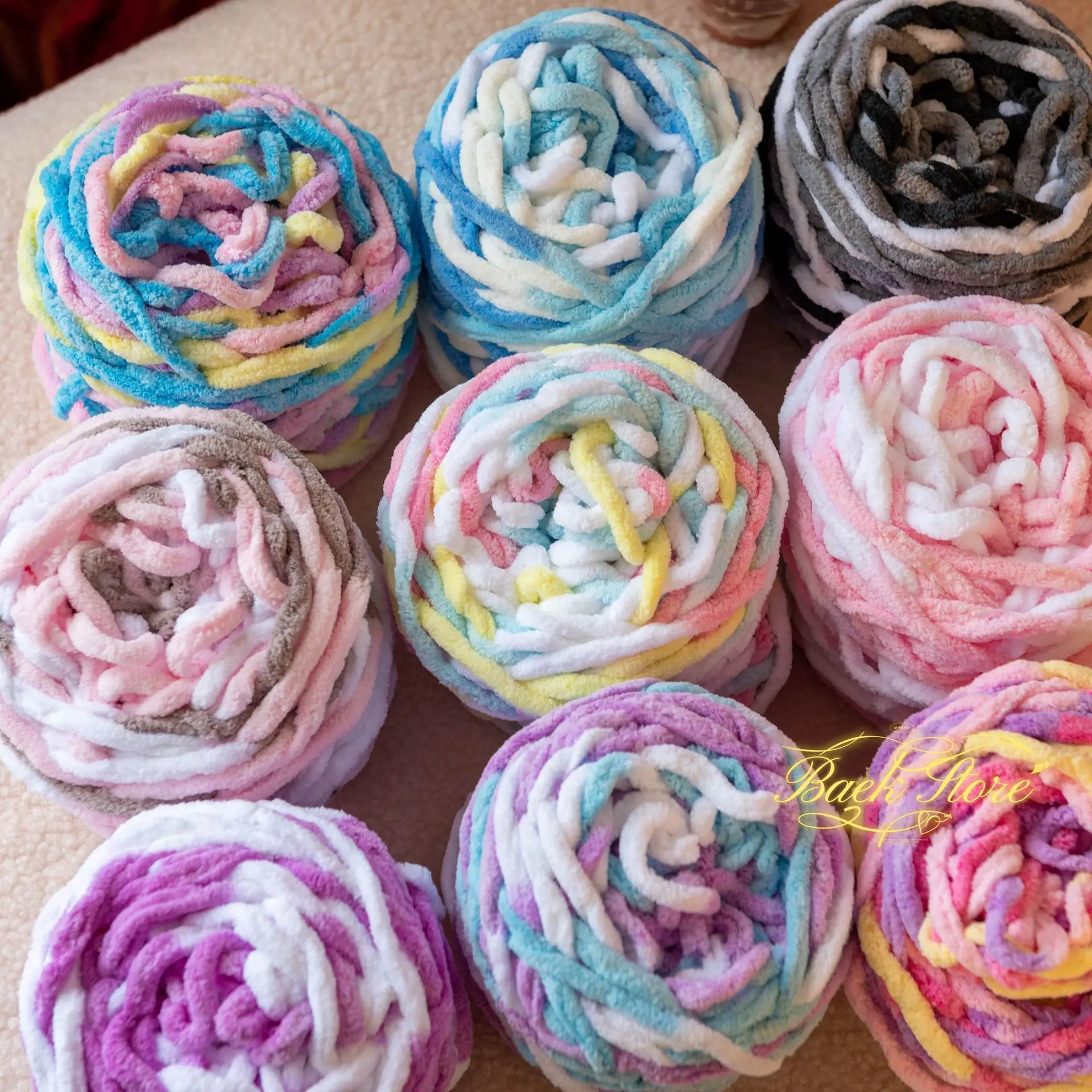 100g/Ball Blended Colorful Dye - Wool Blanket Herringbone 评论和价格