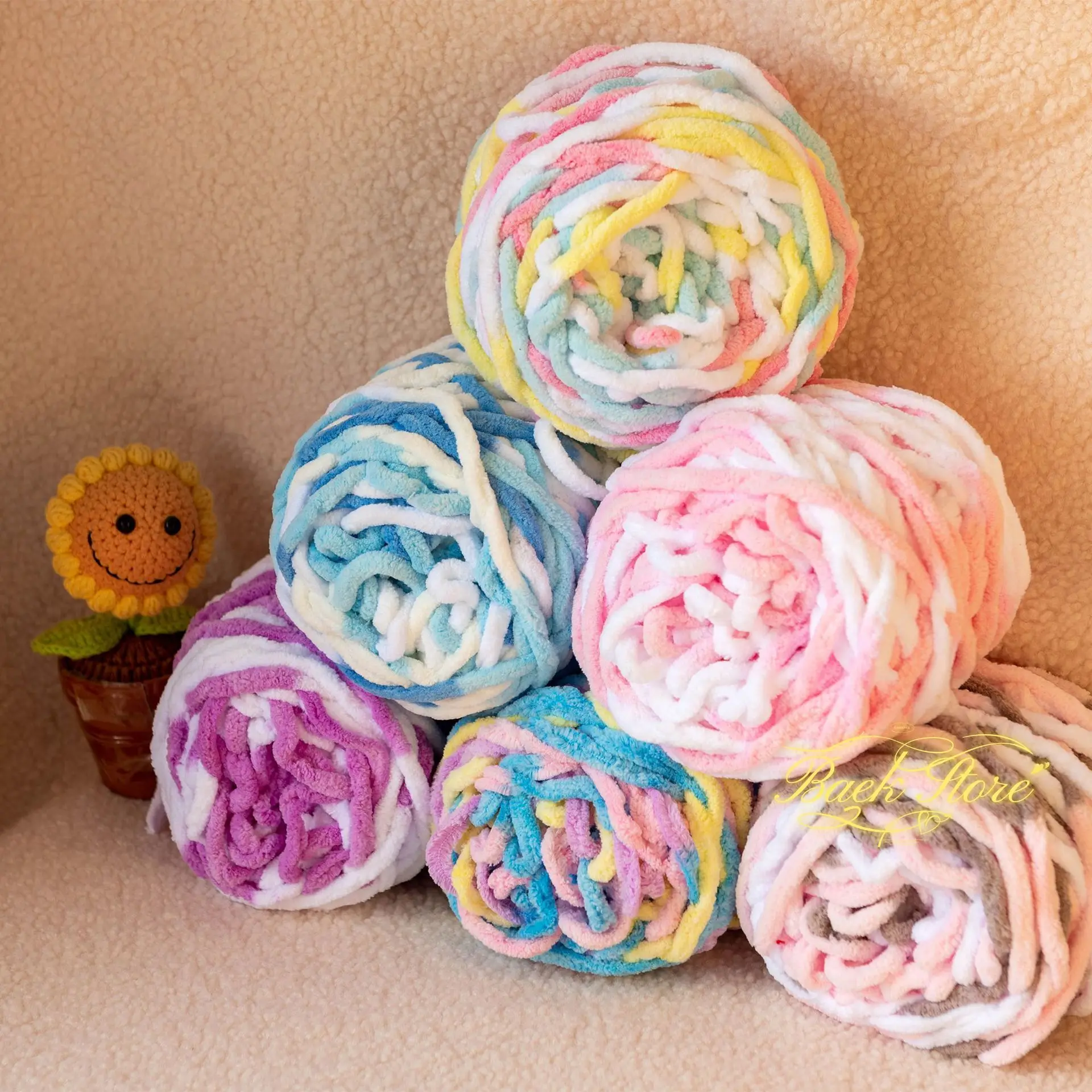 100g/Ball Blended Colorful Dye - Wool Blanket Herringbone 评论和价格