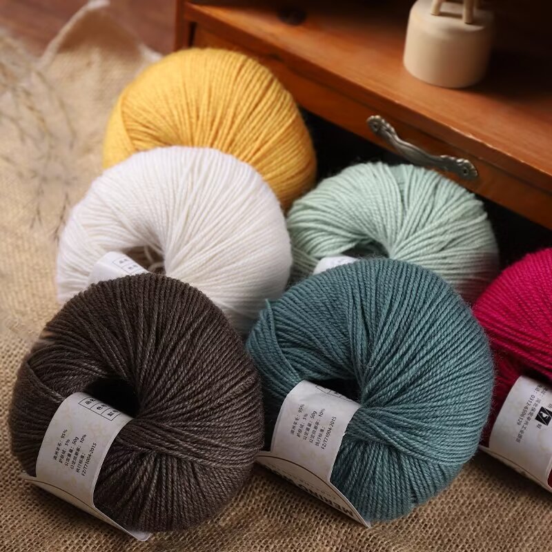 50g/Pc Hand knitting Merino Wo - Wool Blanket Herringbone 评论和价格