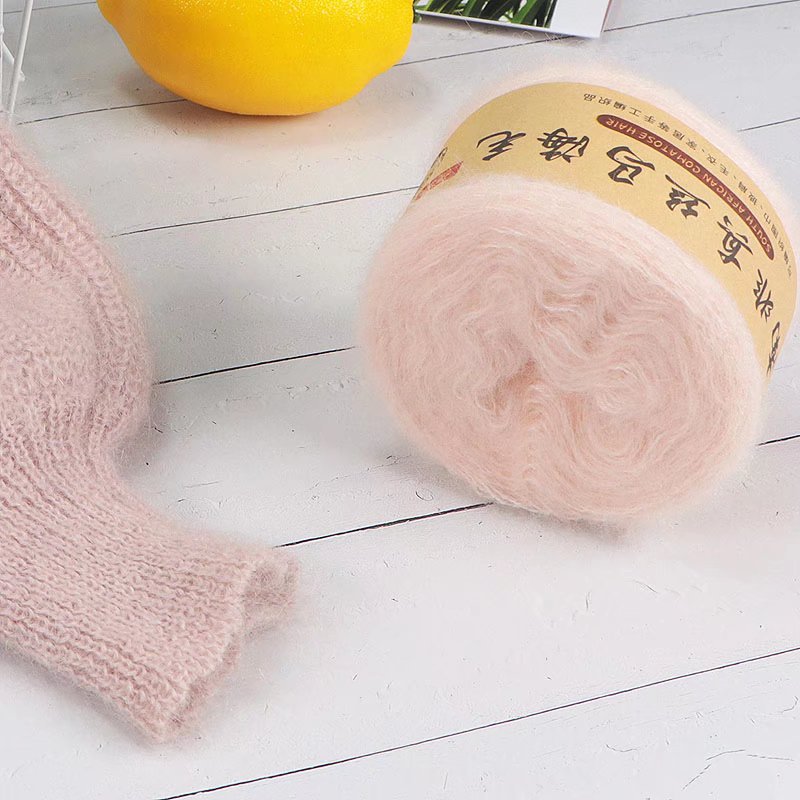 1Pc 50g Mohair Yarn for knitti - Wool Blanket Herringbone 评论和价格