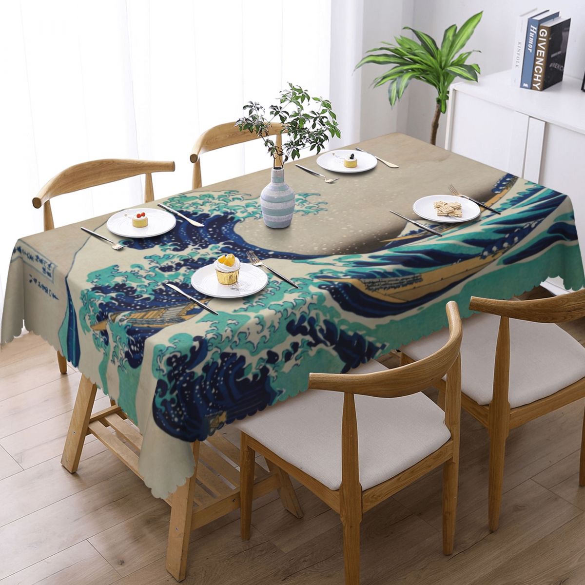 Great Wave Off Kanagawa Vintag - Japanese Home Textiles 评论和价格